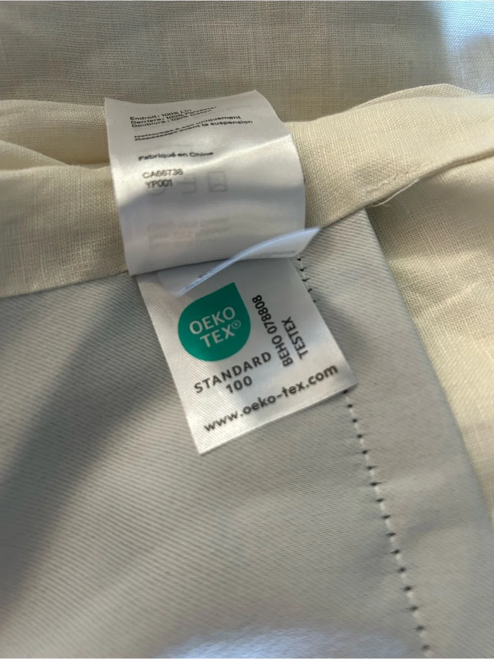 Quince! European Linen Blackout Curtain Panel - Ivory Brand new, never used